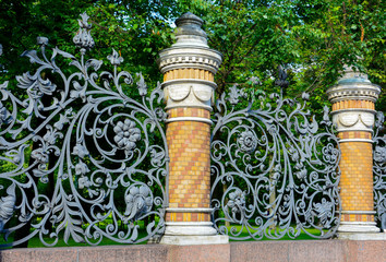 Famous Fencechurch of the Savior on Spilled Blood in Saint Petersburg, Russia