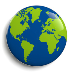 Planet Earth World Map Illustration