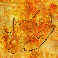 outline of administration map of south africa