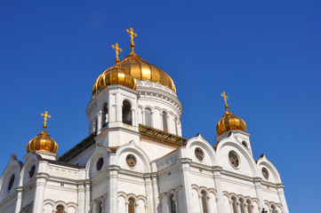 Fototapeta na wymiar Christ the Savior Cathedral in Moscow, Russia.