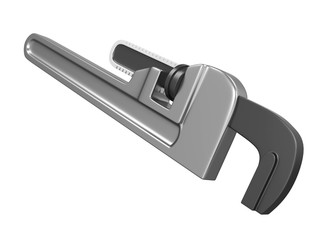 Pipe Wrench Isolated