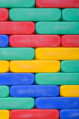 wall of colorful stones