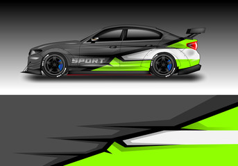 Car wrap designs vector . Background graphic . File ready to print and editable . Eps 10