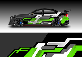 Car wrap designs vector . Background graphic . File ready to print and editable . Eps 10