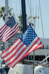 flags and american flag