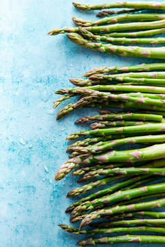 Fresh asparagus stalks