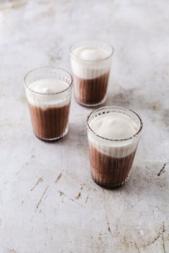 Three caffe mochas