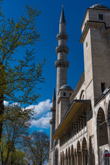 Minarett und Fassade Suleymaniye Moschee Istanbul