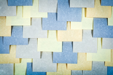 Wall covered in post-it notes