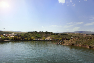 Fototapeta premium landscape with river