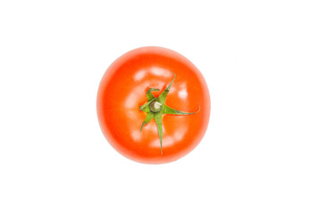 Tomato levitate in air on white background