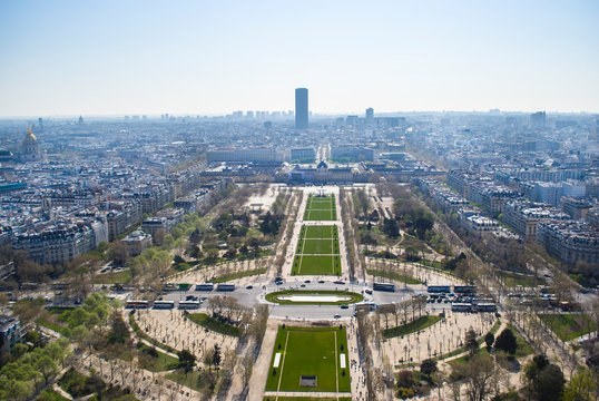  Aerial view of Champ de Mars, Paris
