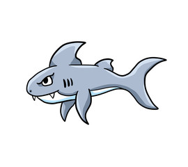 Fototapeta premium Cute Stylized Big Shark