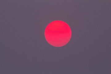 Sun through smoke