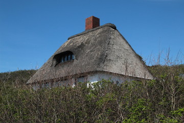 schönes Reetdach Haus auf Sylt