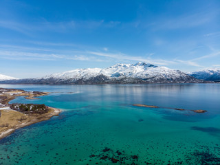 Turquoise Fjord  in Lofoten, Norway