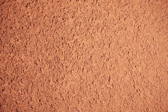 Red Sand Texture Of Tennis Field