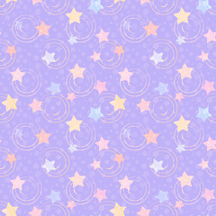 Illustrated pale pattern with stars and spirals