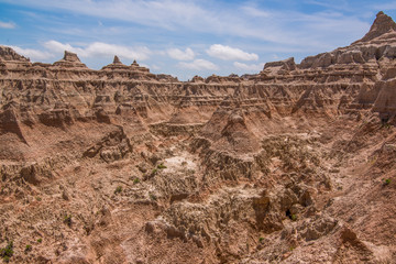 Badlands National Park - Landscape of grasslands and eroded rock formations