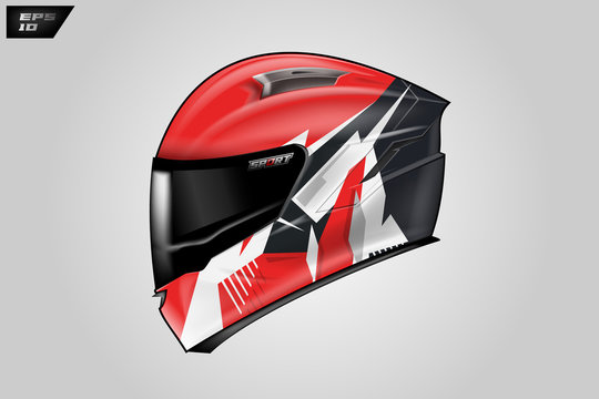 Helmet wrap motorcycle design vector . Eps 10