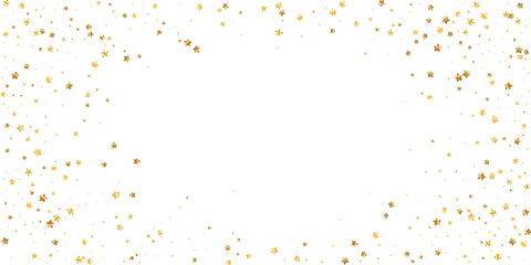 Gold stars random luxury sparkling confetti. Scatt