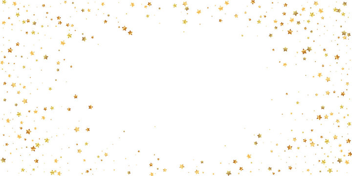 Gold stars random luxury sparkling confetti. Scatt