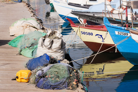 Moored Fishing Boats