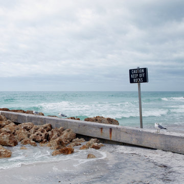 Warning Sign at the Beach