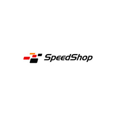 Modern Speed Race Flag Banner Background Logo for automotive company logo decal fast speed with high end look