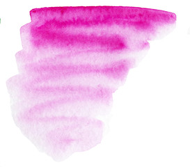 watercolor stain on white paper. Isolated element for design. hand-drawn texture on paper