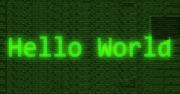 data computer code technology hello world programming