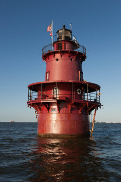 Lighthouse in ocean