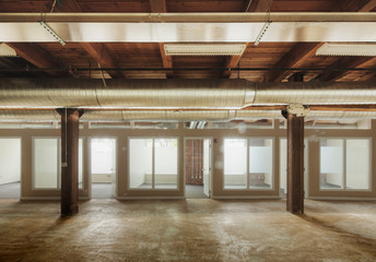 Empty office space under construction
