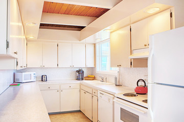 Countertop and cabinets in modern kitchen