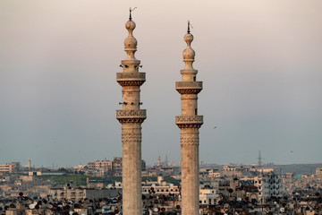 Fototapeta na wymiar mosque in aerial view