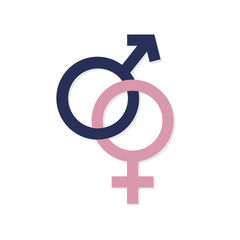 male and female symbols. gender identity.