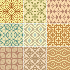 set of seamless wallpaper patterns