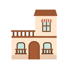 Obraz premium house with front view isolated icon