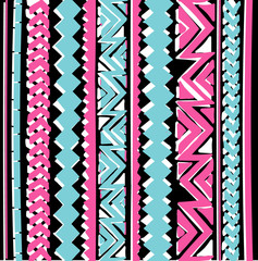 Seamless ethnic pattern. Arrows, triangles, points. Mexican, African pattern. Stylish abstract background.
