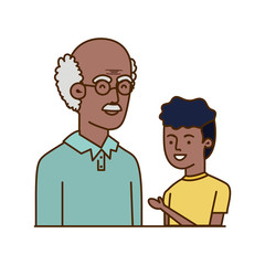 boy and grandfather avatar character