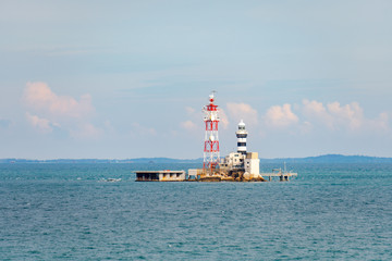 Horsburgh Lighthouse at  the Straits of Singapore.