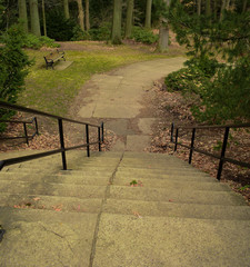 Stairs in park