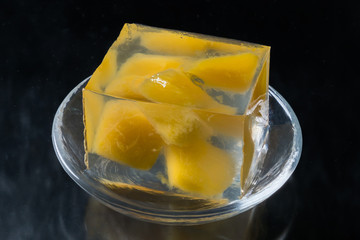 きれいなフルーツゼリー　Colorful sweet delicious fruit jelly