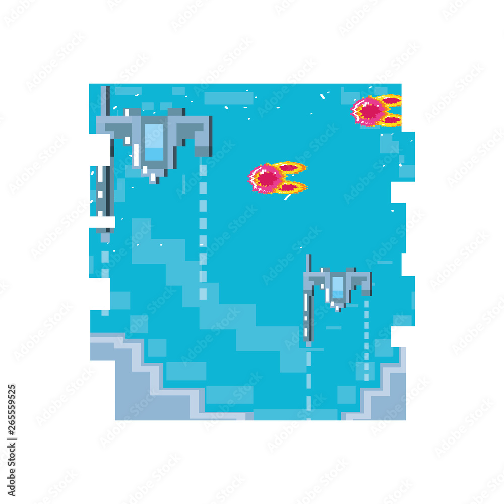 Canvas Prints video game pixelate scene