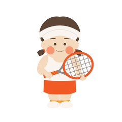 女性キャラクターテニス