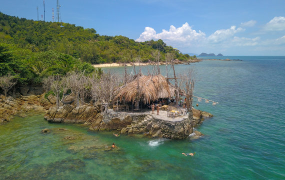 koh Raham and Haad Son area of Secret beach, nature of  koh Phangan island,Thailand.