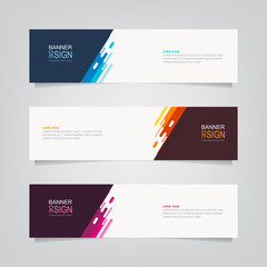 Vector abstract banner design template. Collection of web banner template. Abstract geometric web design banner template. 