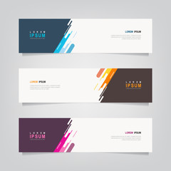Vector abstract banner design template. Collection of web banner template. Abstract geometric web design banner template. 