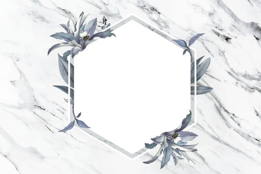 Floral blank badge