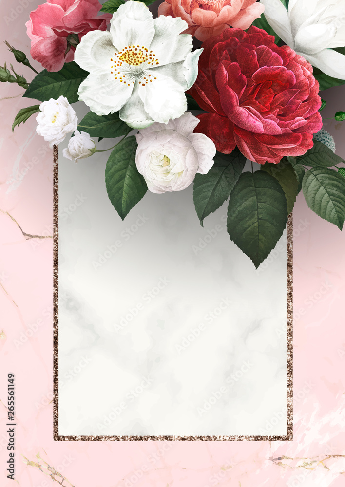 Wall mural Blooming flower banner